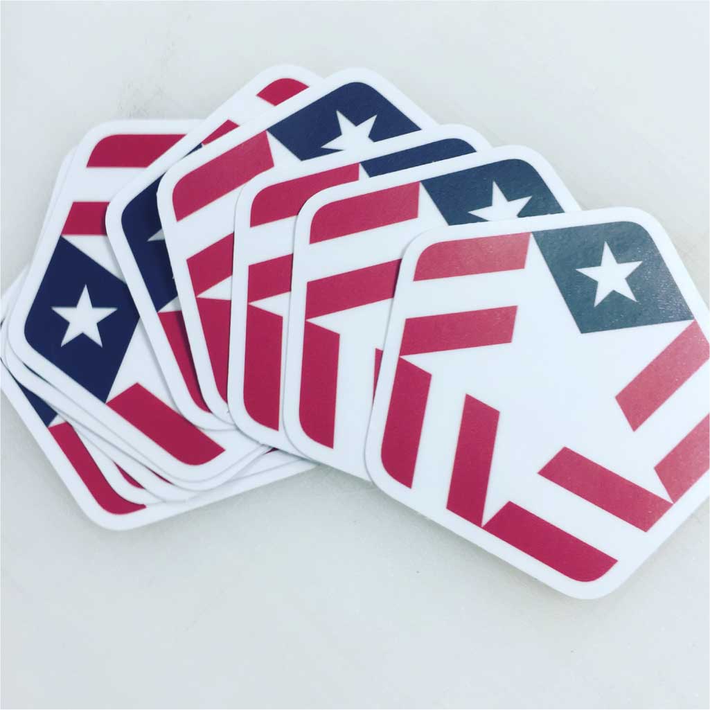 Assorted custom die cut stickers in unique shapes for brands and packaging
