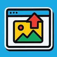 Step 2 icon – upload your artwork for custom circle stickers