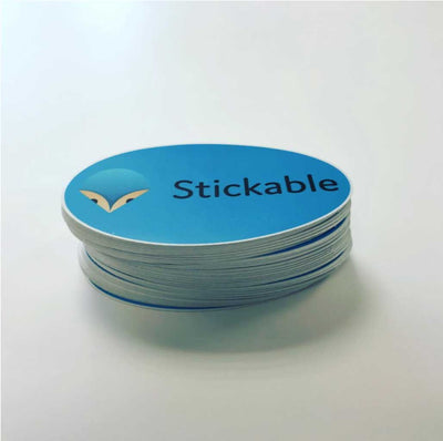 Custom Oval Stickable Decals