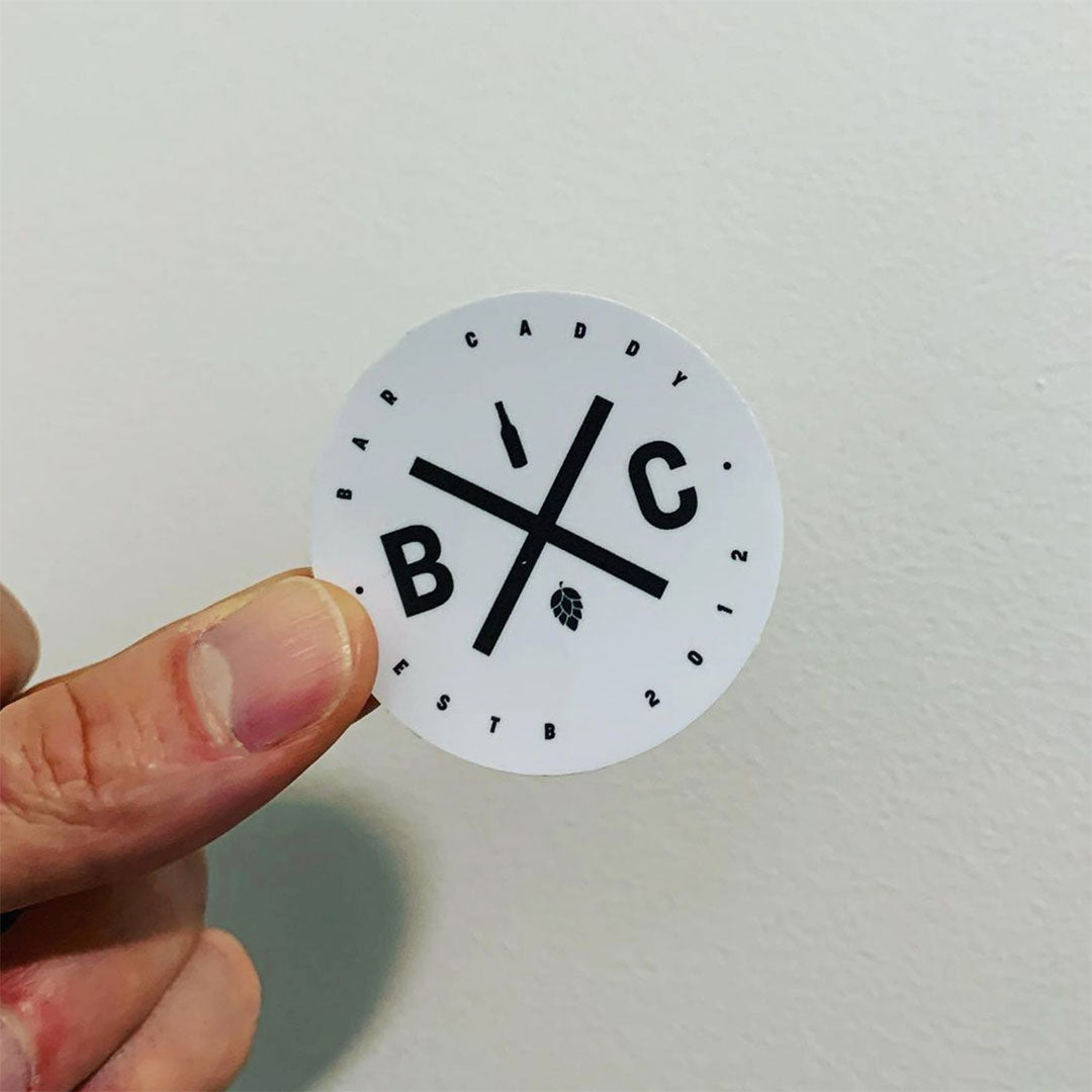 Custom logo circle sticker printed for small business branding and packaging