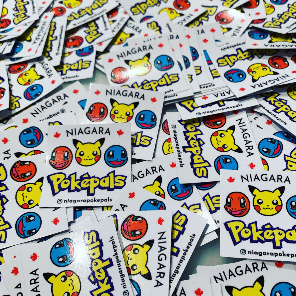 Close-up of custom square sticker with durable vinyl finish